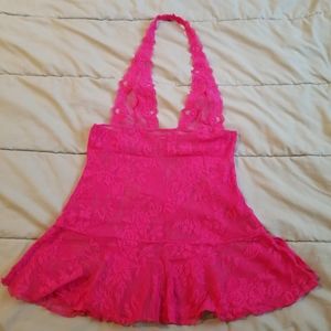 Fuschia Halter Chemise